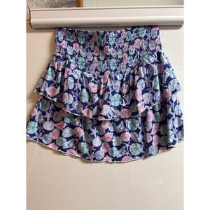 Simply Southern NWT skirt size large‎ pink blue seashells